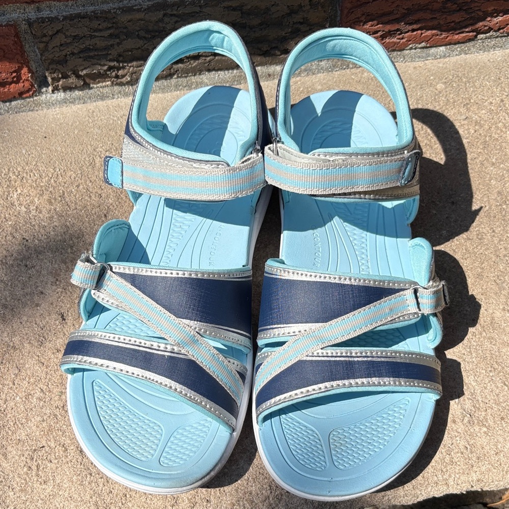 Ryka sport sandals water sandals silver Blue and Navy Sandals - Picture 3 of 7